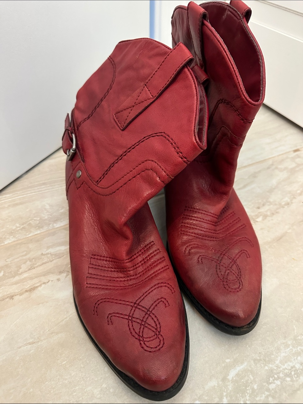 Franco Sarto Used Leather Upper Boots